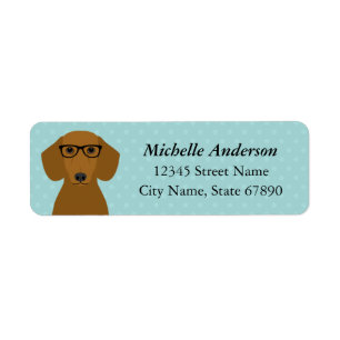 Dachshund Return Address Labels