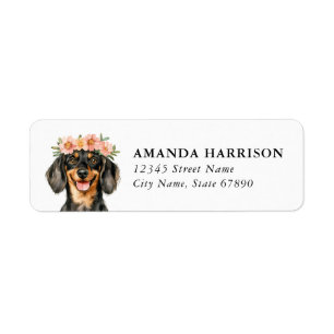 Dachshund Return Address Labels