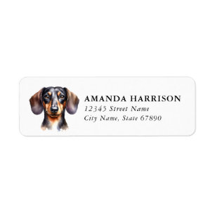 Dachshund Return Address Labels