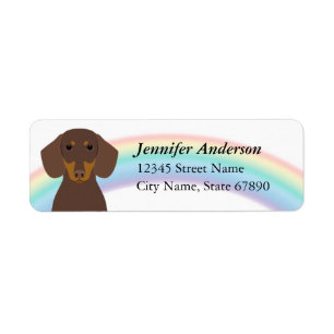 Dachshund Return Address Labels