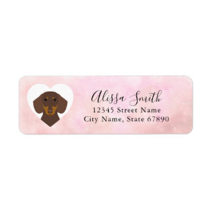 Dachshund Return Address Labels