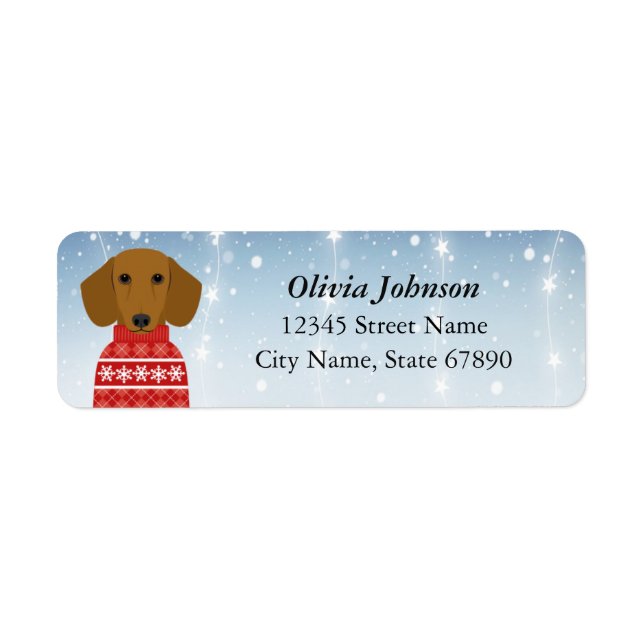 Dachshund Return Address Labels (Front)