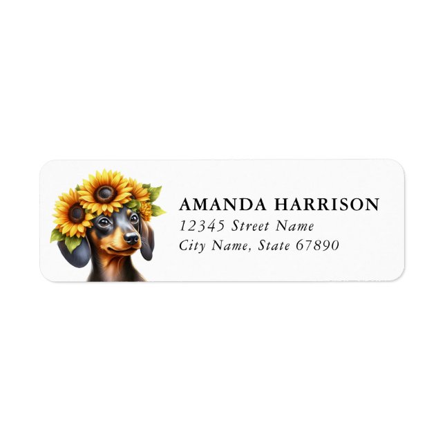 Dachshund Return Address Labels (Front)