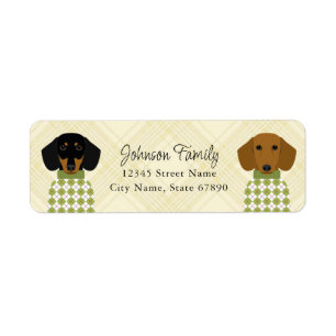 Dachshund Return Address Labels