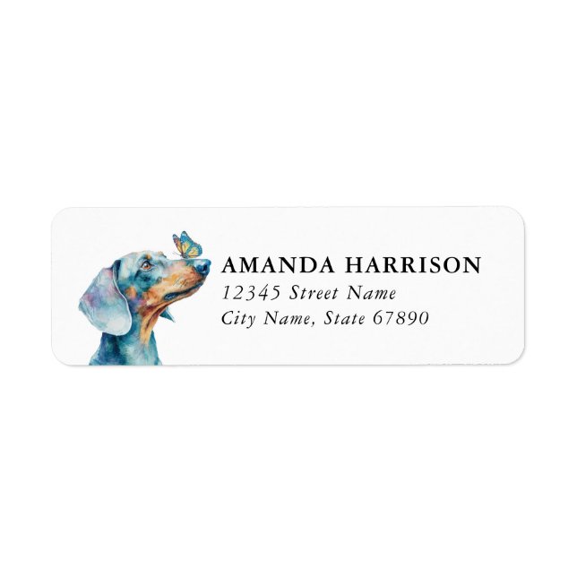 Dachshund Return Address Labels (Front)