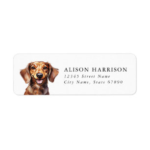 Dachshund Return Address Labels