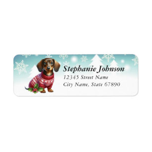 Dachshund Return Address Labels