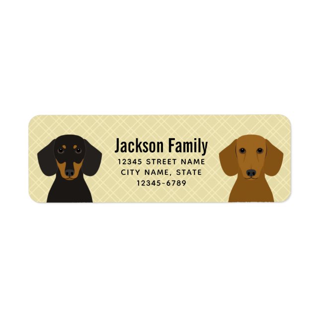 Dachshund Return Address Labels (Front)