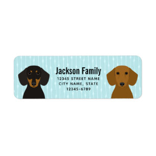 Dachshund Return Address Labels