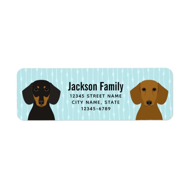 Dachshund Return Address Labels (Front)