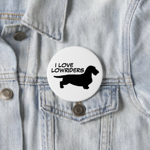 Dachshund Rough Hair - Silhouette 1 7.5 Cm Round Badge