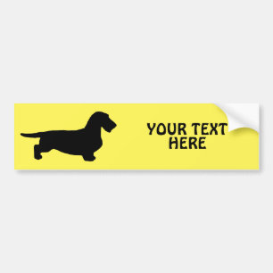 Dachshund Rough Hair - Silhouette 1 Bumper Sticker