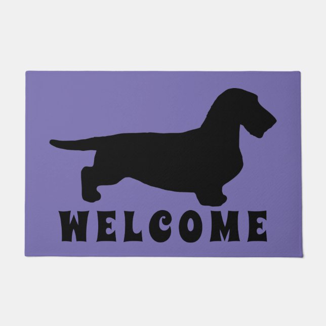 Dachshund Rough Hair - Silhouette 1 Doormat (Front)