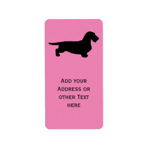 Dachshund Rough Hair - Silhouette 1 Label