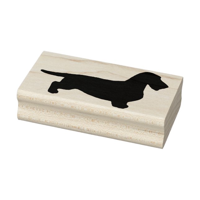 Dachshund Rough Hair - Silhouette 1 Rubber Stamp (Stamp)