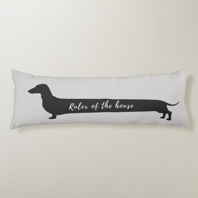Dachshund ruler of the house long pillow (Front)