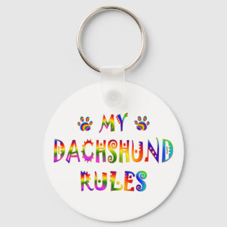 Dachshund Rules Fun Key Ring