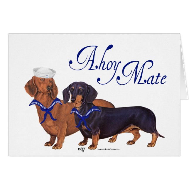 Dachshund Sailors (Front Horizontal)