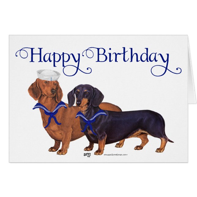 Dachshund Sailors (Front Horizontal)
