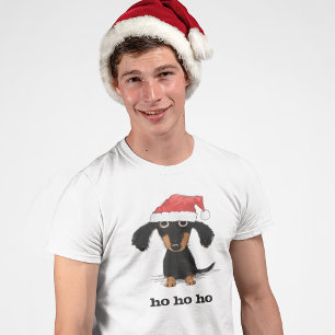 Dachshund Santa Clause Funny Wiener Dog Christmas T-Shirt