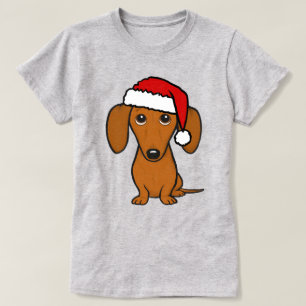 Dachshund Santa Cute Christmas Wiener Dog Holiday T-Shirt