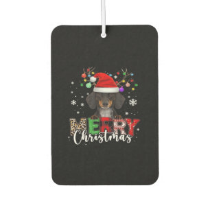Dachshund Santa Dog Merry Christmas Oversized T-Sh Car Air Freshener