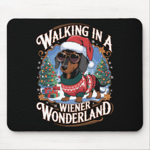 Dachshund Santa Hat Christmas Costume Dog Lover Do Mouse Mat