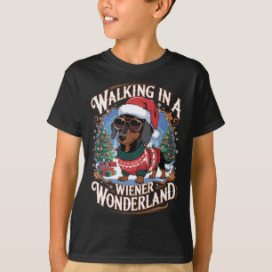 Dachshund Santa Hat Christmas Costume Dog Lover Do T-Shirt
