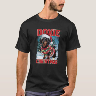 Dachshund Santa Hat Dog Lover Costume Doxie Christ T-Shirt