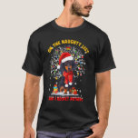 Dachshund Santa On The Naughty List Christmas Tree T-Shirt<br><div class="desc">Dachshund Santa On The Naughty List Christmas Tree Lights</div>