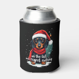 Dachshund Santa On The Naughty List Dachshund Chri Can Cooler