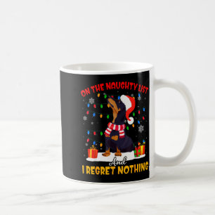Dachshund Santa On The Naughty List Dachshund Chri Coffee Mug