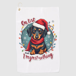 Dachshund Santa On The Naughty List Dachshund Chri Golf Towel