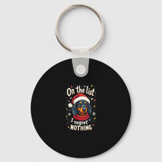 Dachshund Santa On The Naughty List Dachshund Chri Key Ring