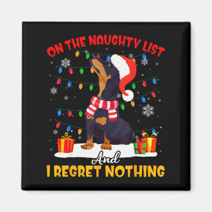Dachshund Santa On The Naughty List Dachshund Chri Magnet