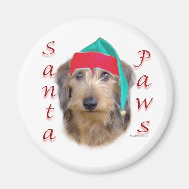 Dachshund Santa Paws Magnet (Front)