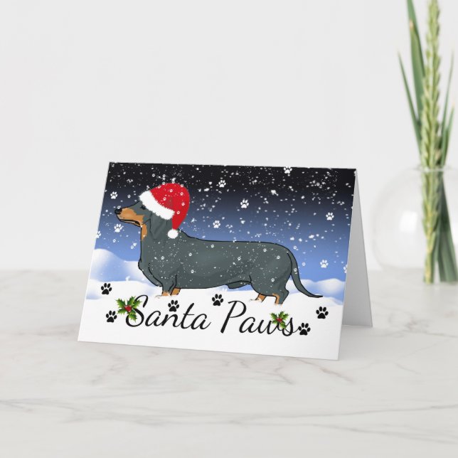Dachshund Santa paws Winter Holiday (Front)