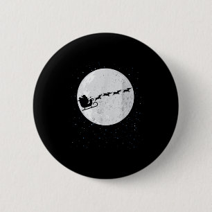 Dachshund Santa Sleigh Wiener Dog Christmas Gift F 6 Cm Round Badge