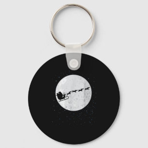 Dachshund Santa Sleigh Wiener Dog Christmas Gift F Key Ring