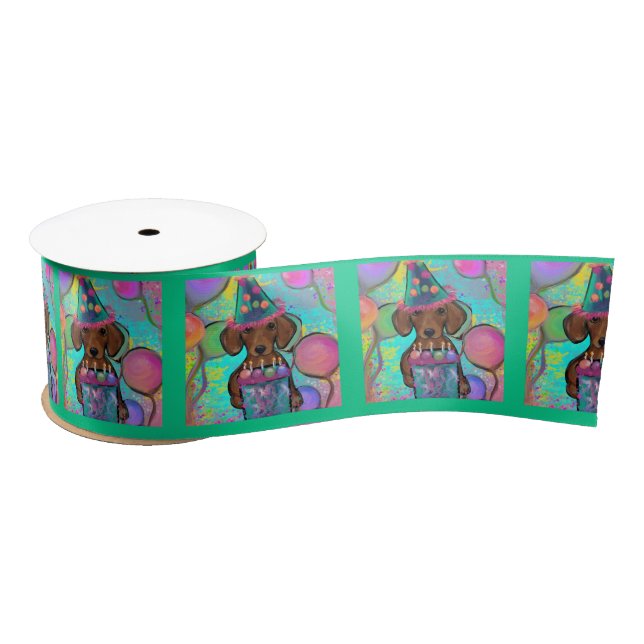 Dachshund     satin ribbon (Spool)