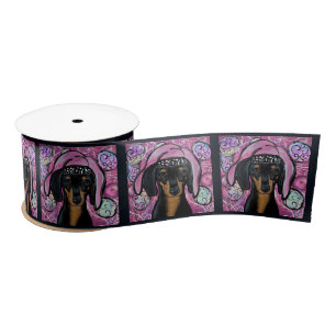 DACHSHUND SATIN RIBBON