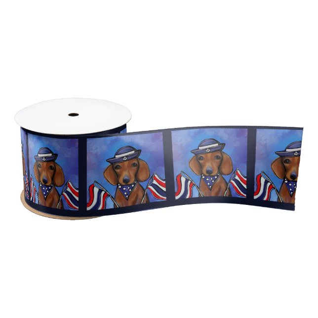 Dachshund     satin ribbon (Spool)