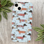 Dachshund Sausage Dog<br><div class="desc">Cute little Dachshund sausage or wiener dogs in woolly knitwear. Perfect for dog lovers and dog walkers.  Original art by Nic Squirrell.</div>