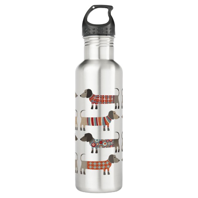 Dachshund Sausage Dog 710 Ml Water Bottle (Front)