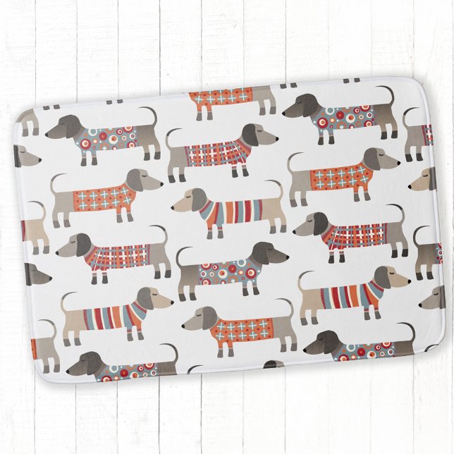 Dachshund Sausage Dog Bath Mat (Dachshund Wiener Sausage Dog bath mat)