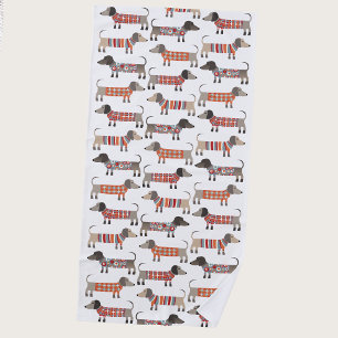 Dachshund Sausage Dog Beach Towel