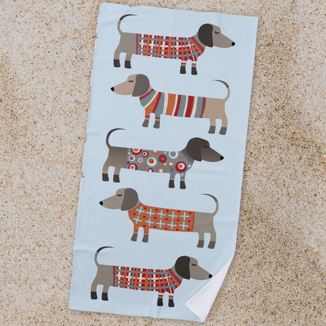 Dachshund Sausage Dog Beach Towel (Creator Uploaded)