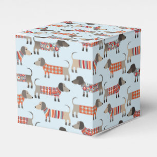 Dachshund Sausage Dog Blue Favour Box