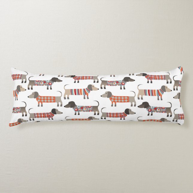 Dachshund Sausage Dog Body Cushion (Front)