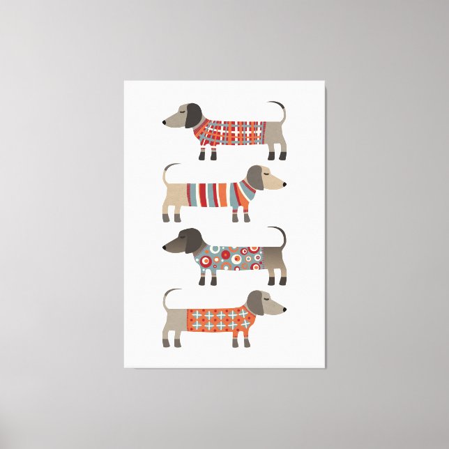 Dachshund Sausage Dog Canvas Print (Front)